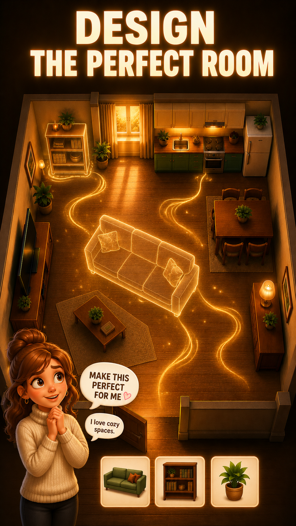 A beautiful cozy room with perfect energy flow